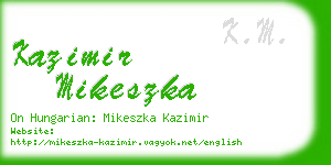 kazimir mikeszka business card